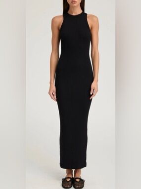 Velvet Torch Black Maxi Dress with side slit-super soft. Worn once.